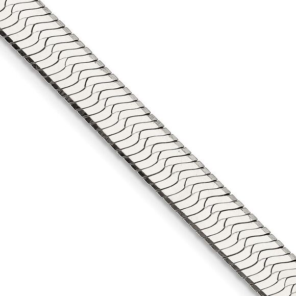 Kazi Luxury Sterling Silver 8.75mm Magic Herringbone Chain
